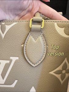 designer bag stitching quality close up