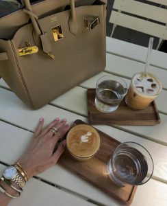 quiet luxury designer bag outfit expensive look