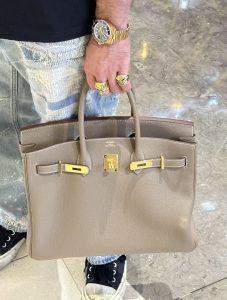 quiet luxury leather handbag styling