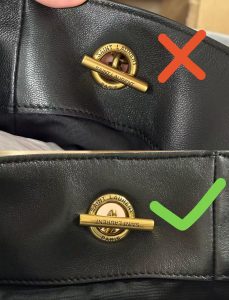 cheap looking bag hardware details