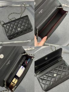 chanel classic flap black caviar leather