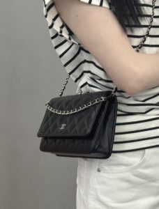 classic flap handbag neutral outfit