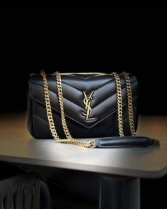 ysl loulou black leather handbag