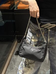 Prada nylon handbag everyday styling