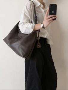 structured shoulder bag for work