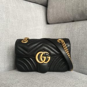 gucci marmont small bag black leather
