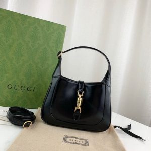 gucci jackie black leather handbag